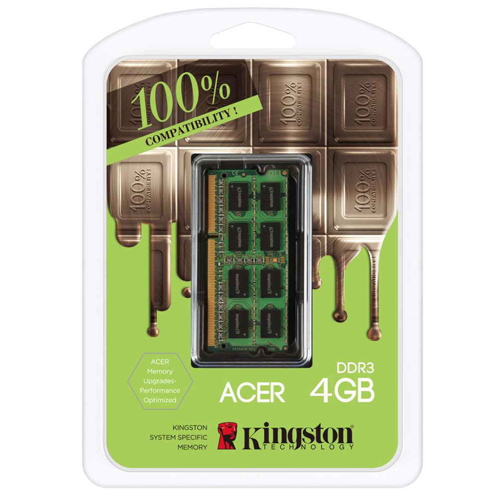 RAM Kingston 4GB DDR3-1600 1.35V For Acer NB- KAC-MEMK/4GFR KAC-MEMKL/4GFR