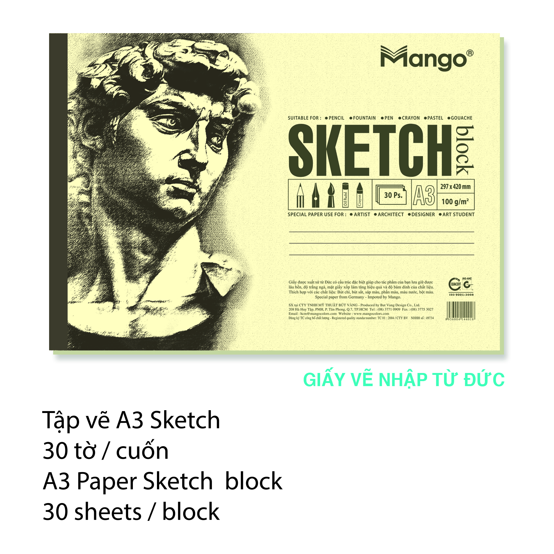 Tập Vẽ A3 Sketch MANGO - TVA3SK