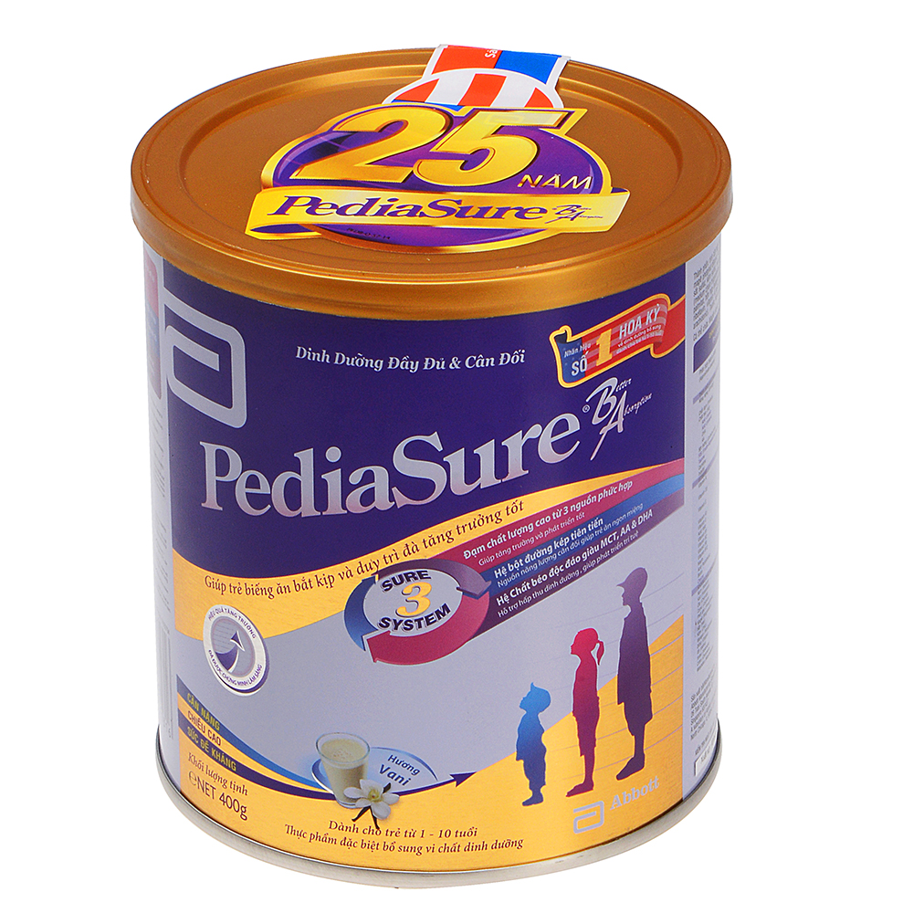 Sữa Bột Abbott Pediasure B/A PCS Dành Cho Trẻ Từ 1 – 10 Tuổi (400g)