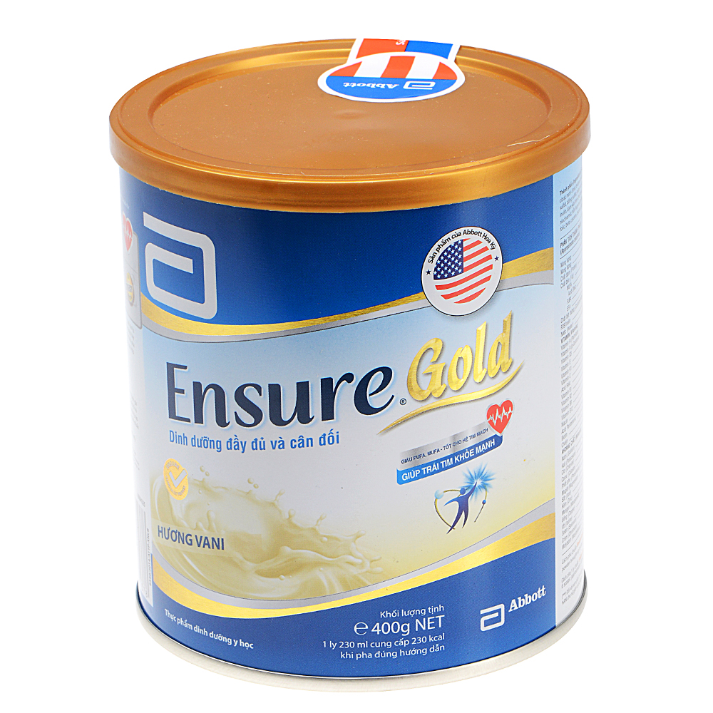 Sữa Bột Abbott Ensure Gold ESS Giúp Trái Tim Khỏe Mạnh (400g)
