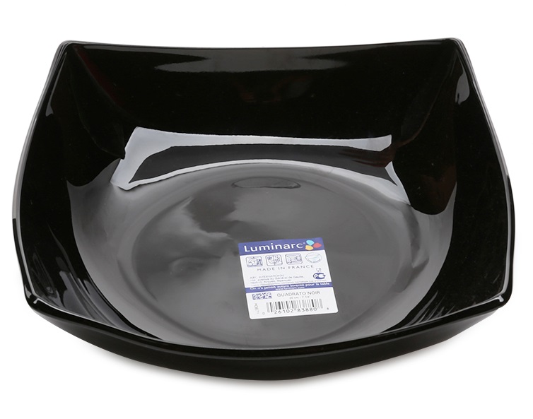 Đĩa Thủy Tinh Luminarc Quadrato Noir Soup D7207 - (20cm)
