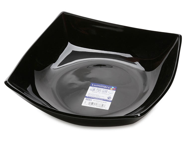 Đĩa Thủy Tinh Luminarc Quadrato Noir Soup D7207 - (20cm)