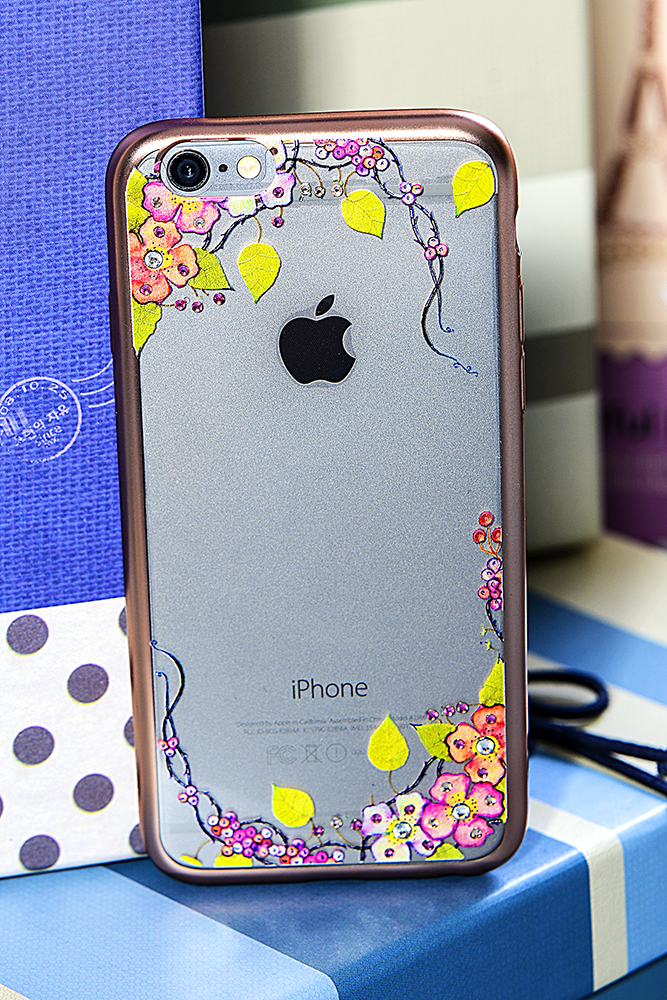 Ốp Lưng Cube iPhone 6 Swarovski Blossom - Grape Garden