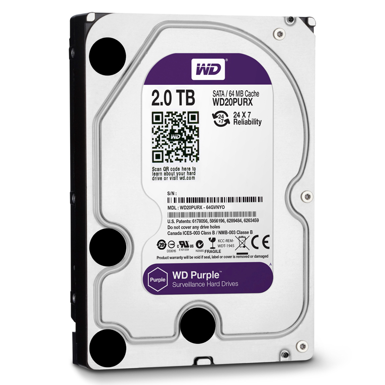 Ổ Cứng Trong PC WD 2TB 3.5" Purple™