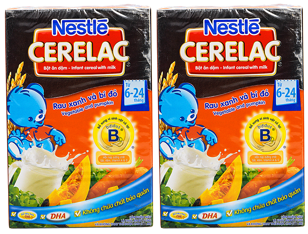 Bột Ăn Dặm Nestle Cerelac - Rau Xanh Và Bí Đỏ (200g)