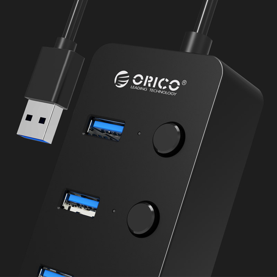 Hub USB 3.0 Orico 4 Cổng W9PH4 - Hàng Chính Hãng