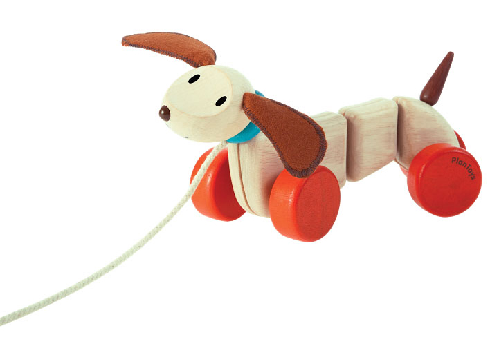 Cún Con Tập Đi Bằng Gỗ Plan Toys Happy Puppy - PL5101