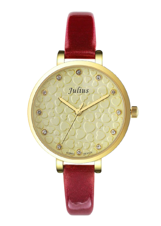 Đồng Hồ Nữ Dây Da Julius JA-810 - Đỏ