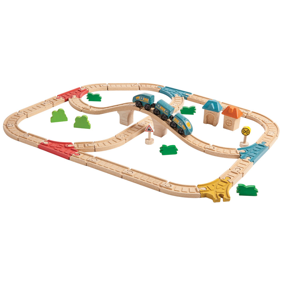Mô Hình Plan Toys - Bộ Đường Ray Tàu Hỏa Pl6606
