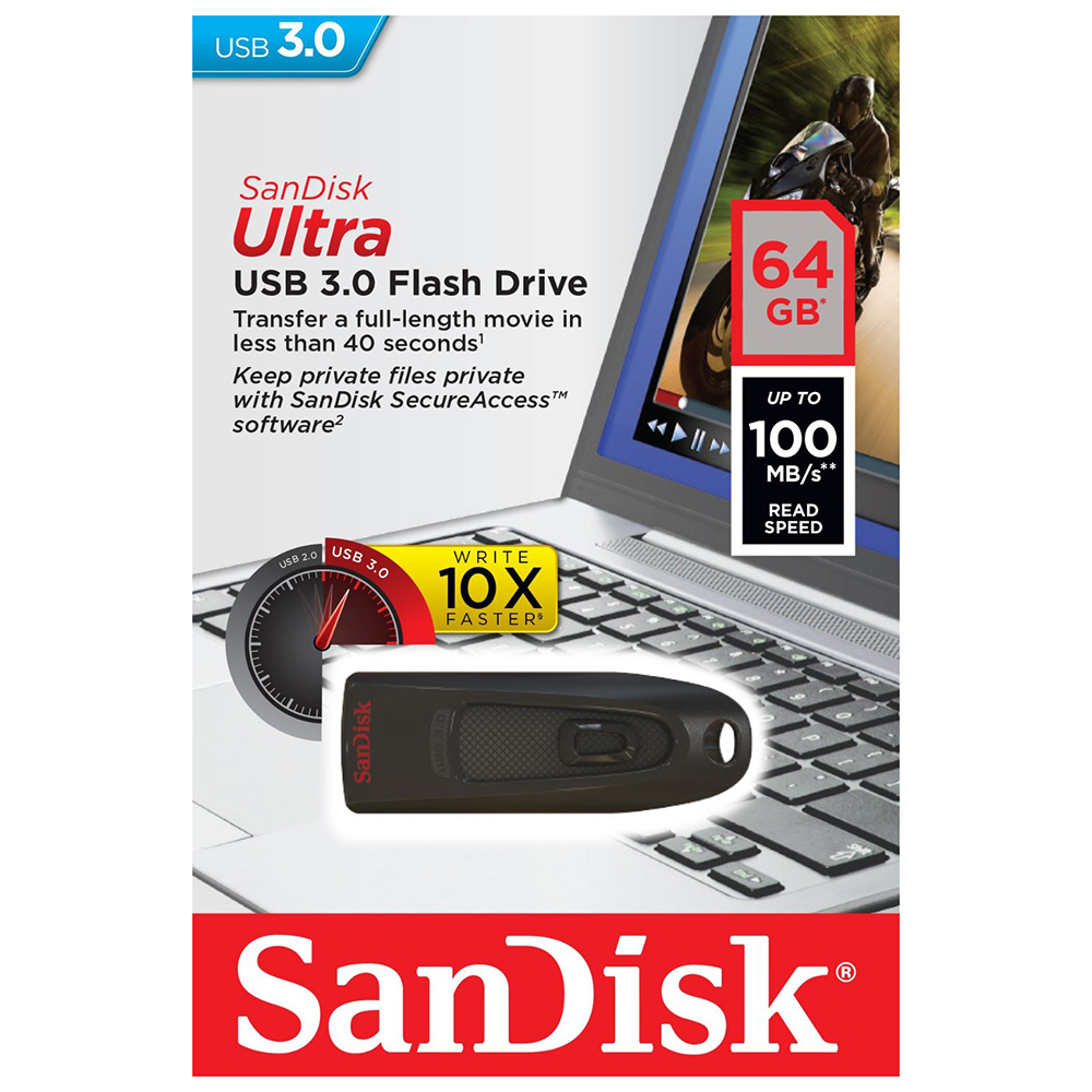 USB SanDisk CZ48 Multi-region SDCZ48-064G-U46 64GB - USB 3.0