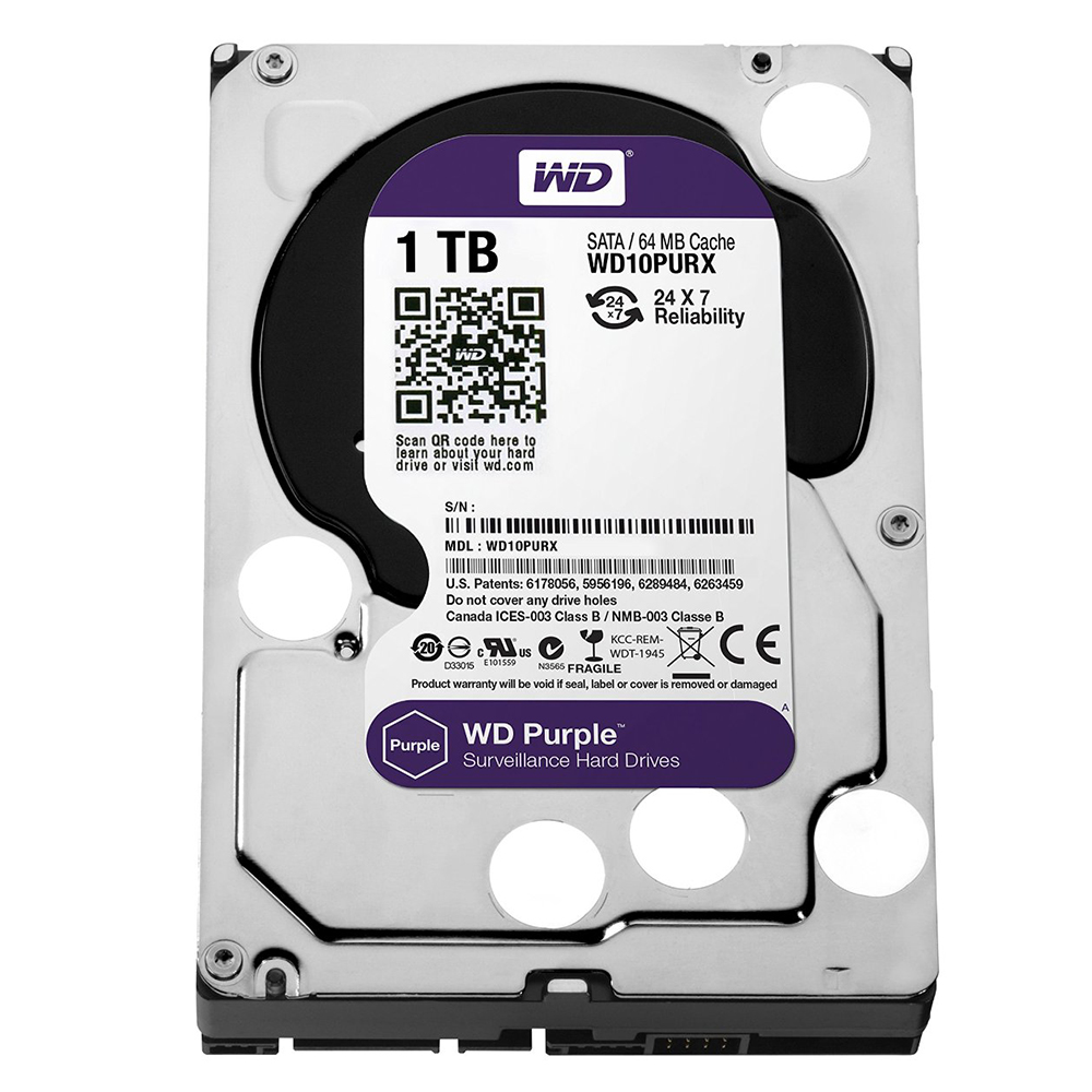 Ổ Cứng Trong PC WD 1TB 3.5" Purple™