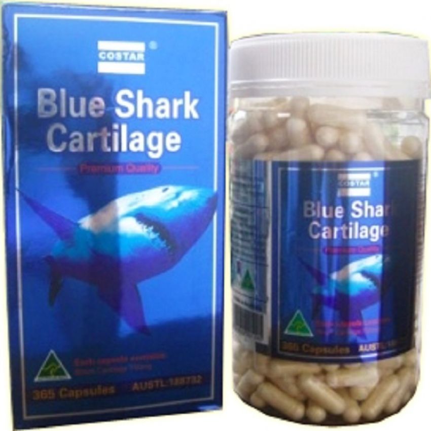 Thực Phẩm Chức Năng Viên Uống Chiết Xuất Sụn Cá Mập Costar Blue Shark Cartilage 750mg - Hộp 365 Viên