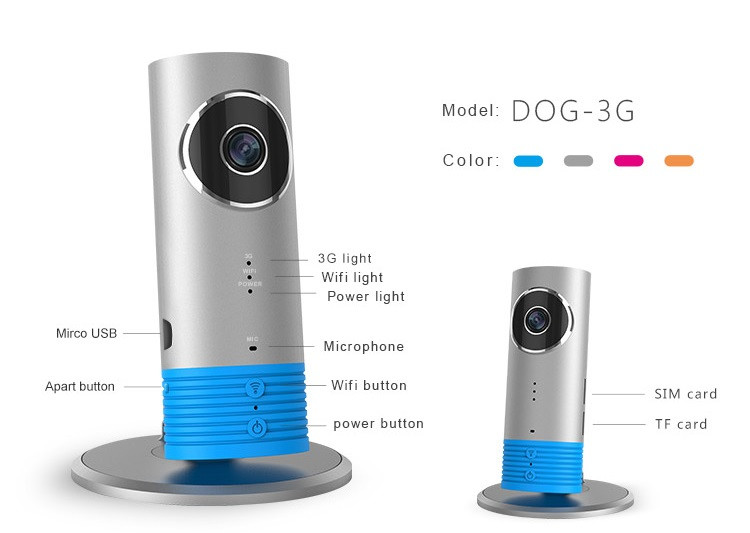 Camera IP, Wifi, Hồng Ngoại Clever DOG 3G (Khe cắm 3G)