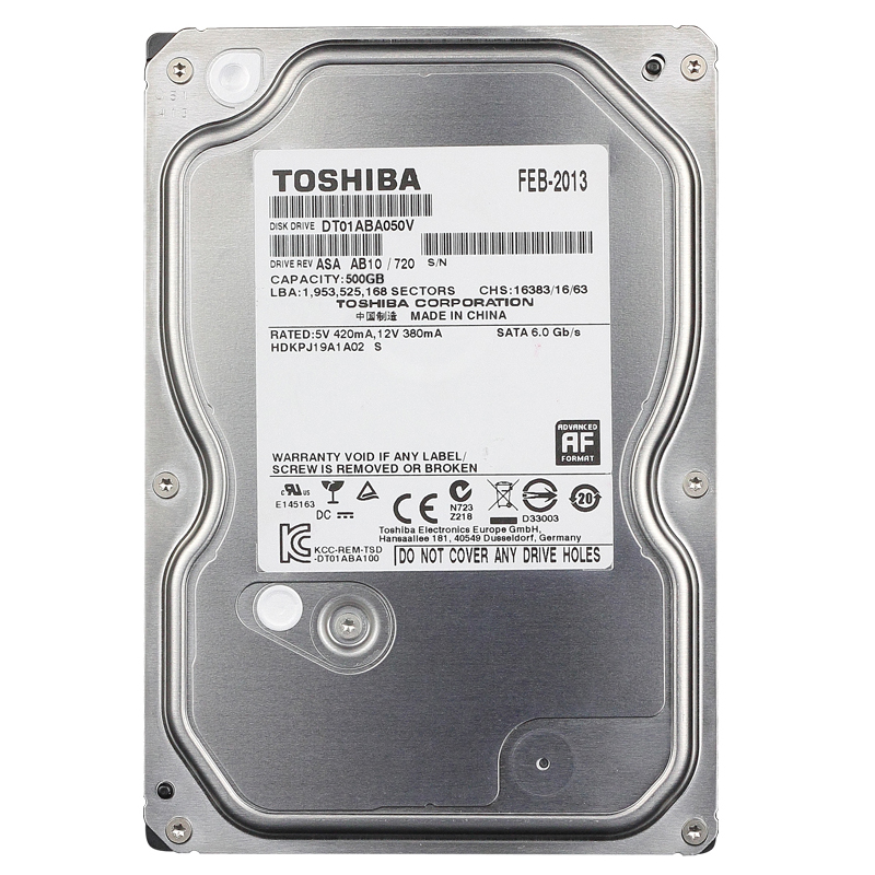 Ổ Cứng Trong Camera Toshiba AV 500GB - 3.5"/SATA3/5700rpm/ 32MB