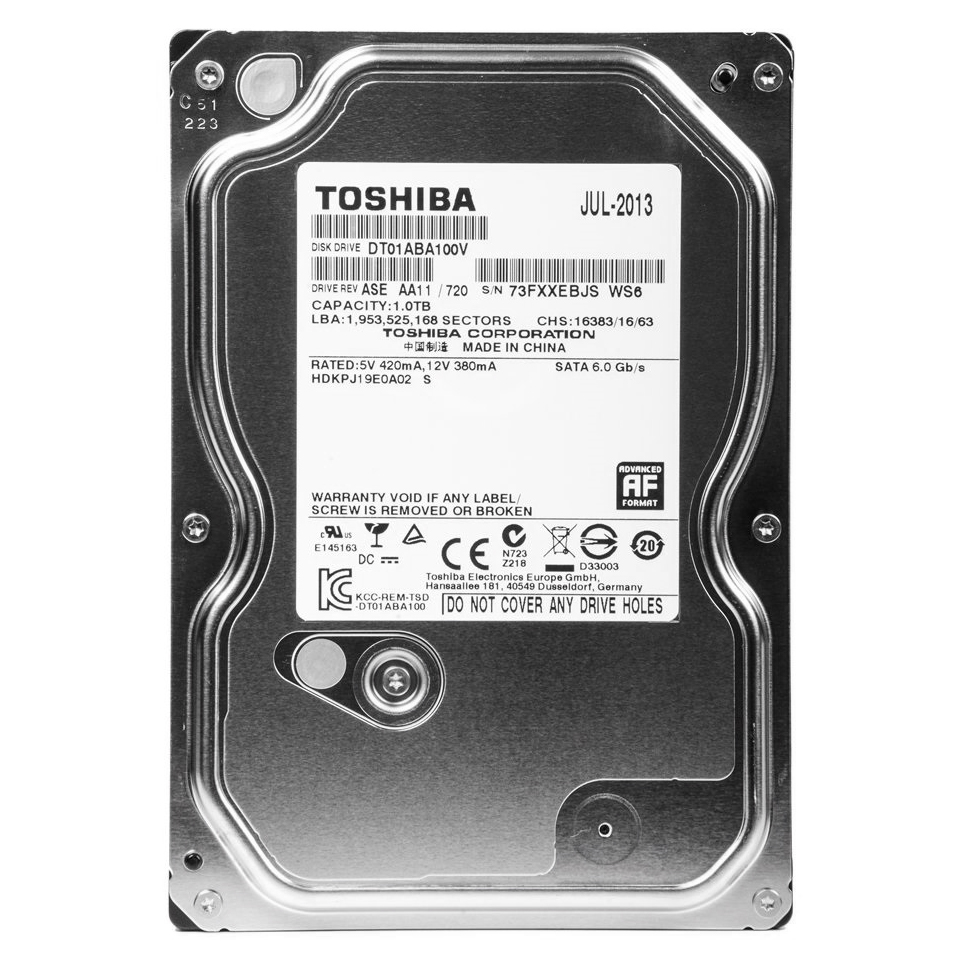 Ổ Cứng Trong PC Toshiba AV 1TB - 3.5"/SATA3/5700rpm/32MB