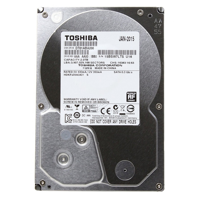 Ổ Cứng Trong PC Toshiba AV 2TB - 3.5"/SATA3/5700rpm/32MB