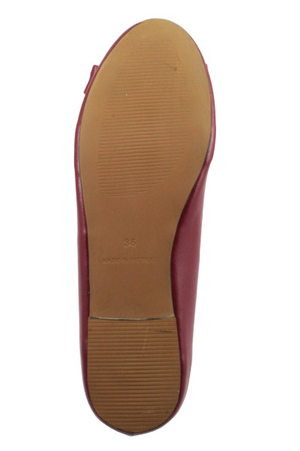 Giày Búp Bê Nữ Gắn Nơ G Alanti GS14-144-163-R - Đỏ