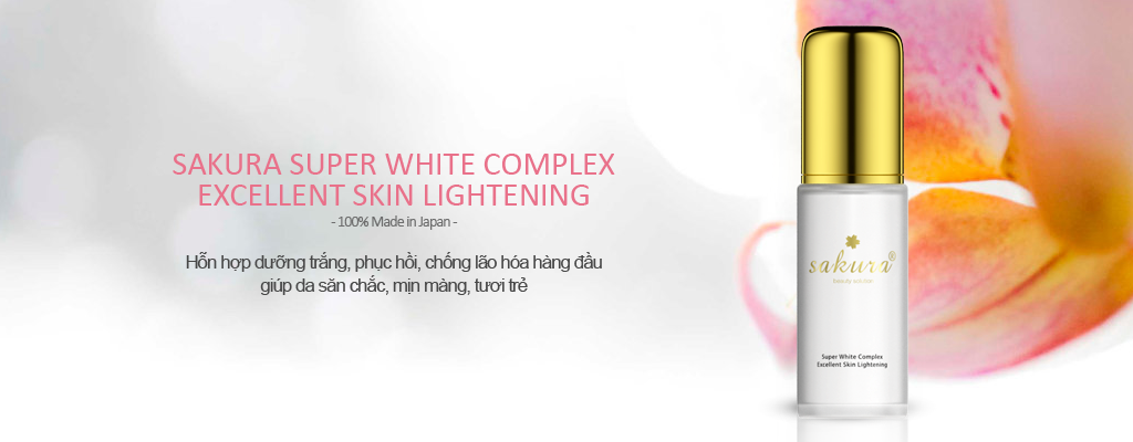 Hỗn Hợp Dưỡng Trắng Chống Lão Hóa Sakura Super White Complex Excellent Skin Lightening (30ml)