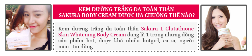 Kem Dưỡng Trắng Da Toàn Thân Sakura Skin Whitening Body Cream L-Glutathione Body Cream (200g)