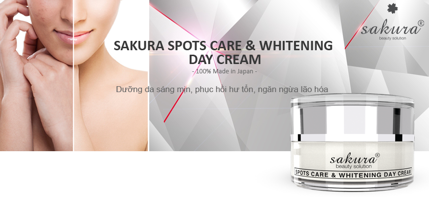 Kem Dưỡng Trắng Da Trị Nám Ban Ngày Sakura Spot Care & Whitening Day Cream SPF 50 (30g)