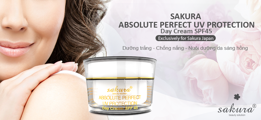 Kem Trị Nám Trắng Da Ban Ngày Sakura Absolute Perfect UV Protection Day Cream SPF45 (30g)
