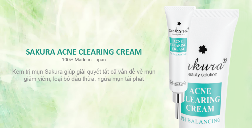 Kem Trị Mụn Sakura Acne Clearing Cream (25g)