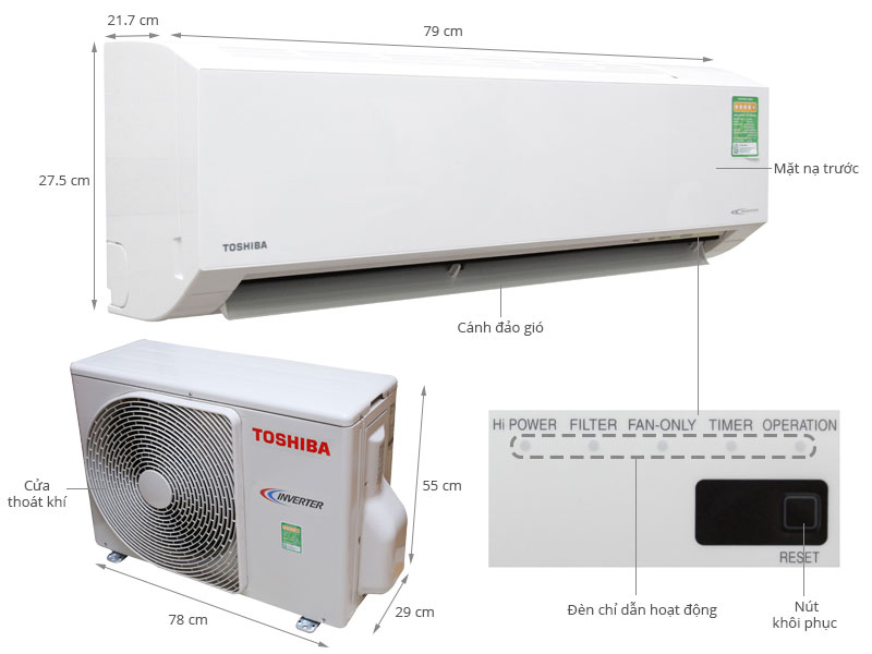 Máy lạnh Toshiba RAS-H13G2KCV-V