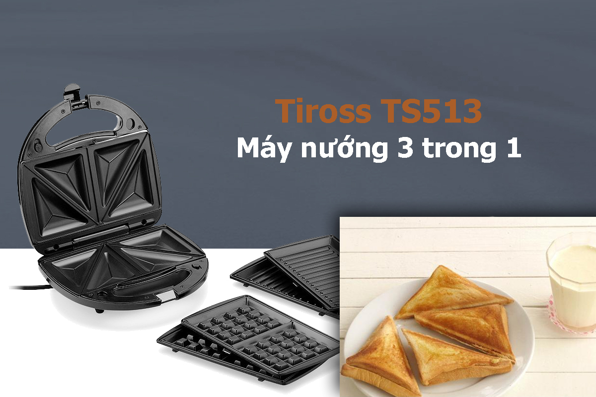 Máy Làm Bánh 3 Trong 1 Tiross TS513