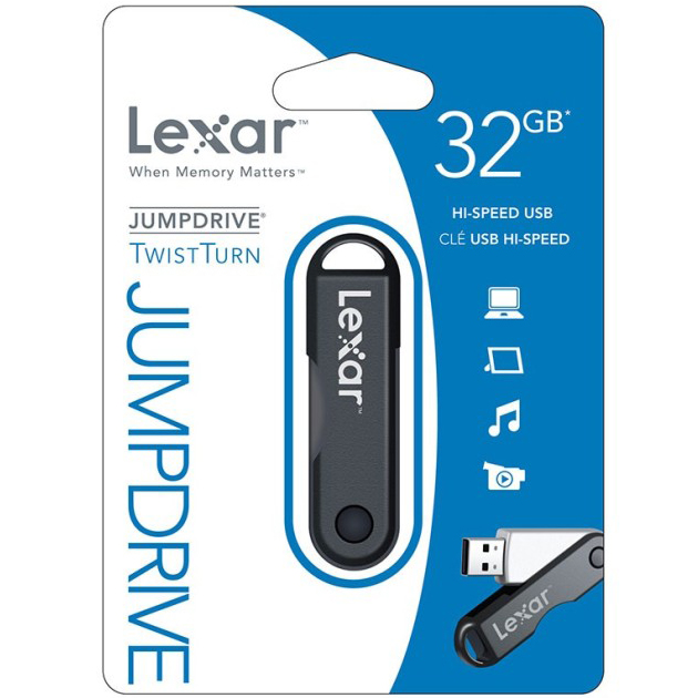 USB Lexar JumpDrive Twist Turn -32GB 2.0 – Xám