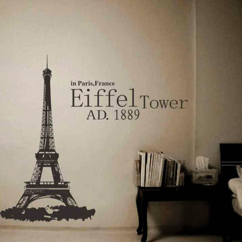 Decal Dán Tường NineWall Eiffel Tower FH011