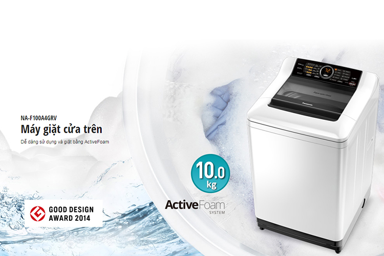 Máy Giặt Cửa Trên Panasonic NA-F100A4GRV (10kg) - Xám