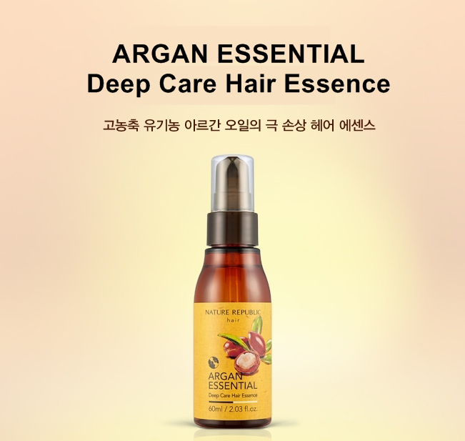 Tinh Chất Dưỡng Tóc Nature Republic Argan Essential Deep Care Hair Essence (60ml)
