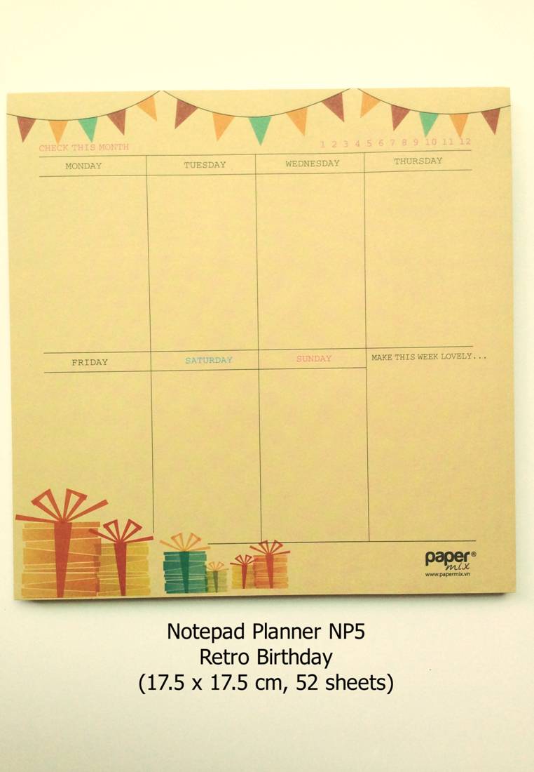 Notepad Planner Retro Birthday - NP5