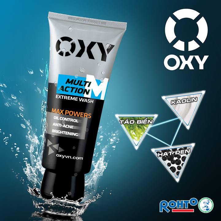 Kem Rửa Mặt Đa Tác Động Rohto Oxy Multi Action Extreme Wash (100g)