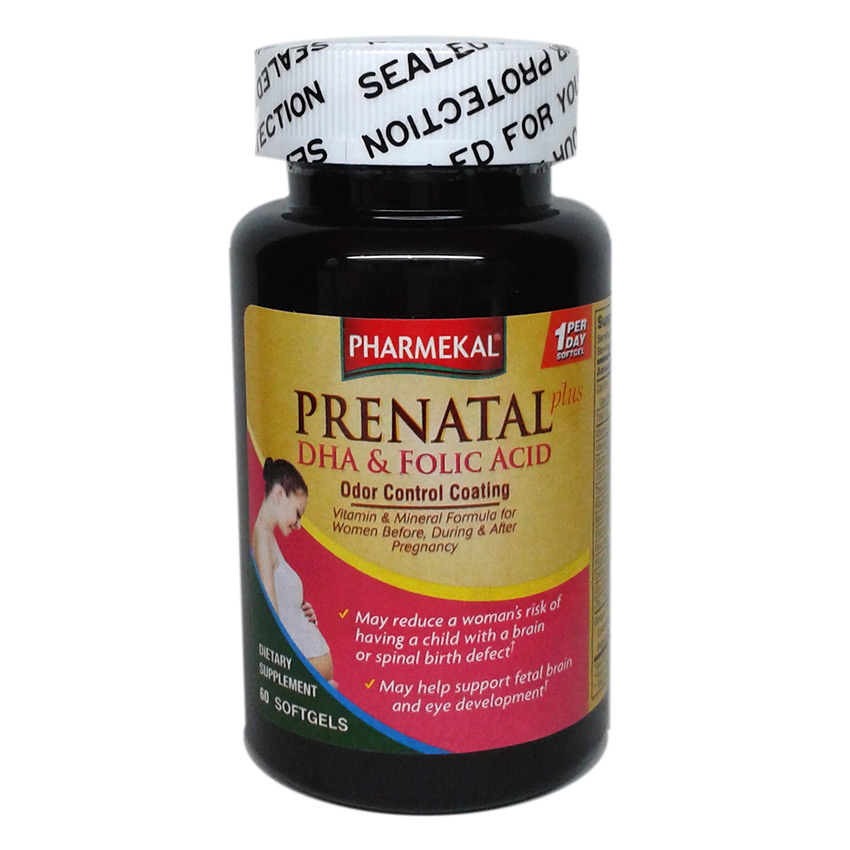 Viên Uống Hỗ Trợ Thai Kỳ Prenatal DHA & Folic Acid Pharmekal (60v)