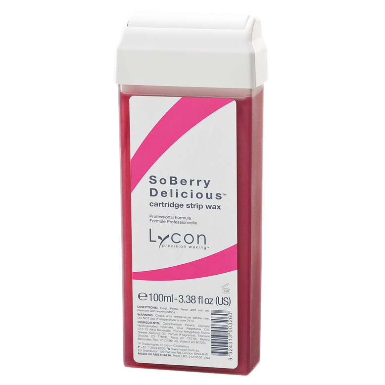 Sáp Mềm Tẩy Lông Con Lăn Hương Dâu LYCON Strip Wax Cartridge SoBerry Delicious (100ml)