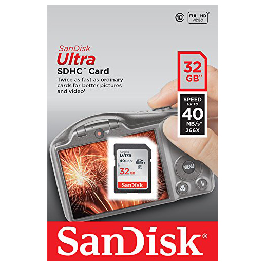 Thẻ Nhớ SDHC Ultra SanDisk 32GB Class 10 - 40MB/s