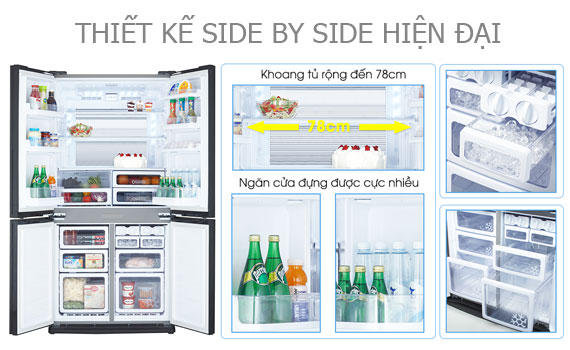 Tủ Lạnh Inverter Sharp SJ-FX680V-ST (678L)