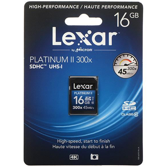Thẻ nhớ Lexar Plantinum II SDHC UHS-I Class 10 16GB