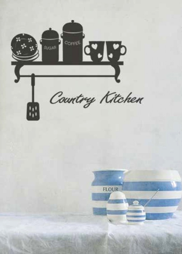 Decal Dán Tường NineWall Country Kitchen DK005